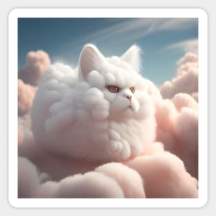 Giant Fluffy Cloud Kitten Sticker
